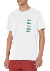 Lacoste Men's Short Sleeve Stacked Timeline Croc T-Shirt
