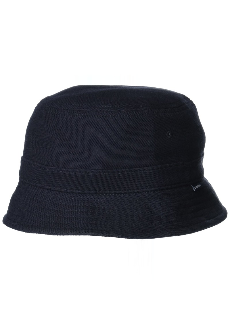 Lacoste mens Solid Little Croc Pique Bucket Hat Cap   US