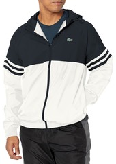 Lacoste Men's Sport Novak Djokovic Colorblock Hooded Windbreaker Jacket  S