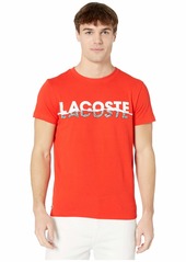 Lacoste Men's Sport Short Sleeve Techinical Jersey Graphic T-Shirt Corrida/White-Black-White XL