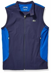 Lacoste Men's Sport Taffetta Side Panel Golf Vest Navy Blue/Aviator/ONAGRE S