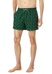 Lacoste Men's Standard Printed Swim Short Green/ASH Tree