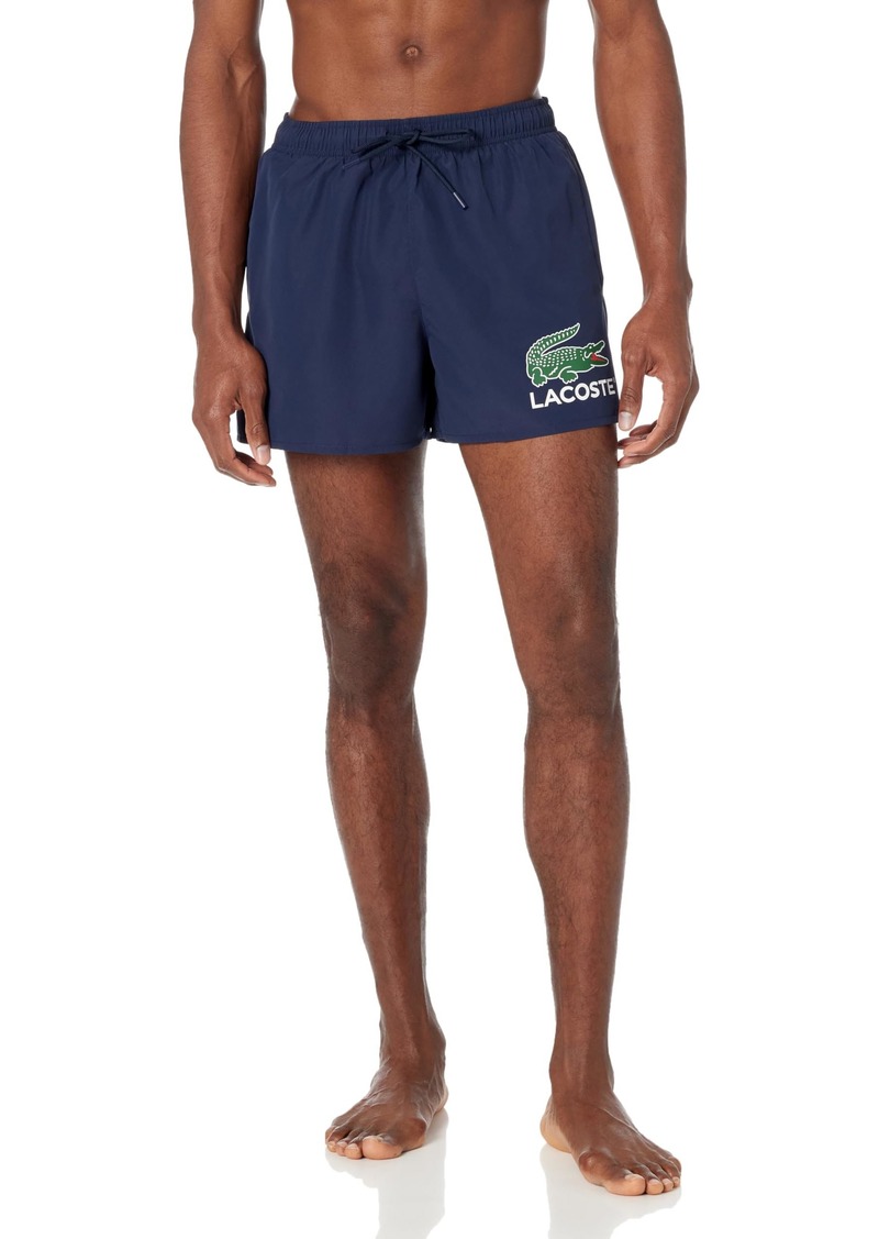 Lacoste Men's Swim Short W/Large Croc Logo  S