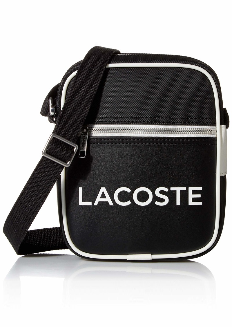 Lacoste Men's The Blend Monogram Print Crossover Bag Noir Gris