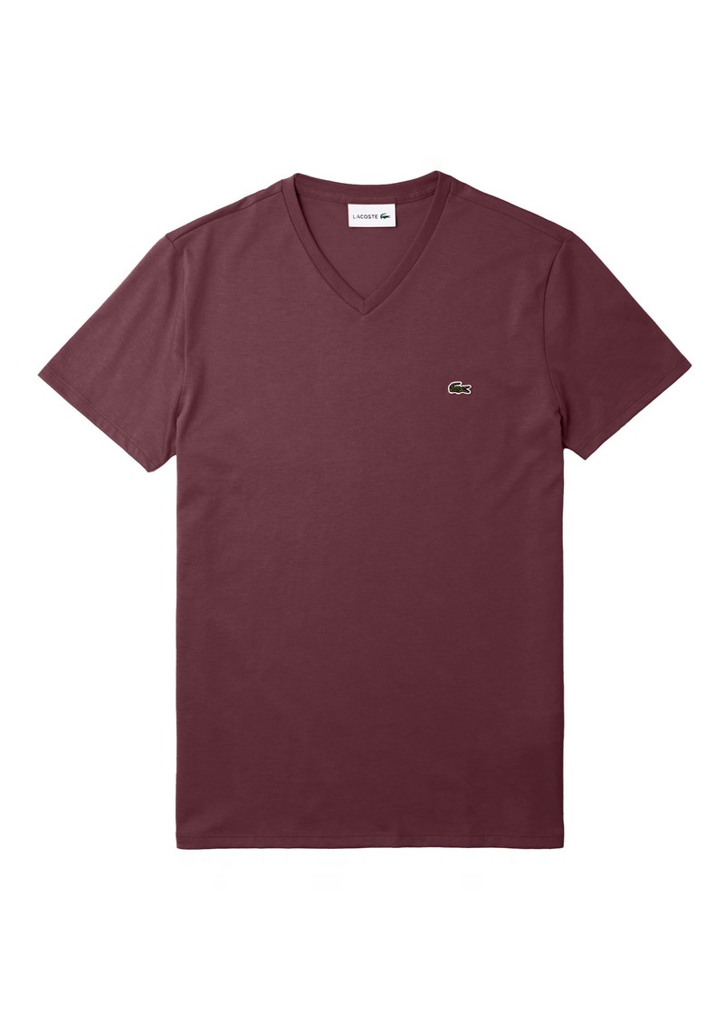 Lacoste Mens V Neck Cotton Pima T-Shirt  6