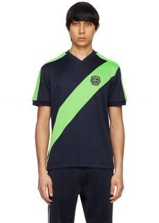 Lacoste Navy & Green Heritage T-Shirt
