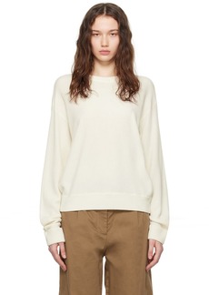 Lacoste Off-White Crewneck Sweater