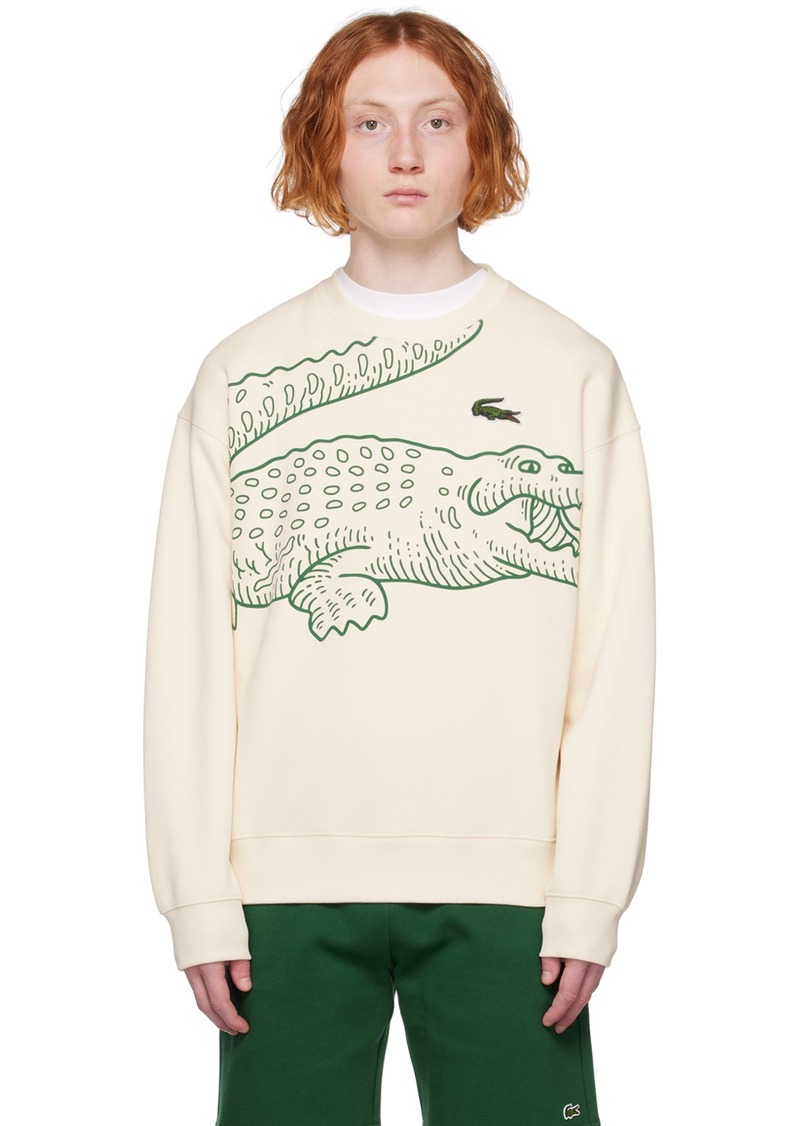 Lacoste Off-White Croc Sweatshirt