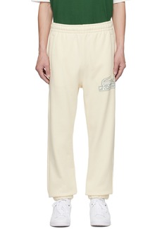 Lacoste Off-White Relaxed-Fit Sweatpants
