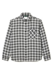 Lacoste Plaid Flannel Button-Up Overshirt