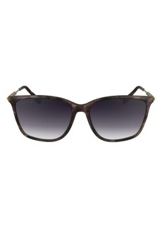 Lacoste Premium Heritage 57mm Gradient Rectangular Sunglasses