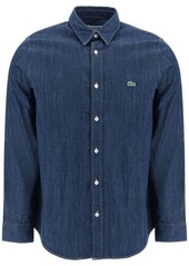 Lacoste regular fit shirt in organic cotton denim