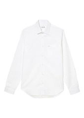 Lacoste Regular Fit Solid Poplin Button-Up Shirt