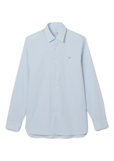 Lacoste Slim Fit Pinstripe Stretch Button-Up Shirt