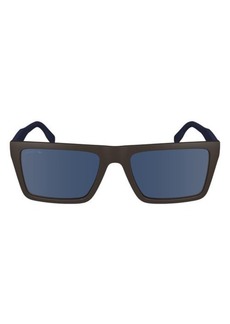 Lacoste Sport 56mm Rectangular Sunglasses