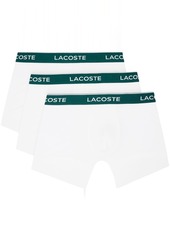 Lacoste Three-Pack White Cotton Boxers