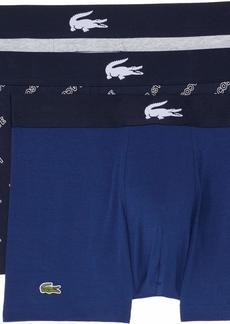 Lacoste Underwear Men's All Over Print 3 Pack Jersey Trunks  L