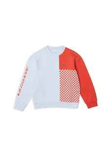 Lacoste Unisex Organic Cotton Color Blocked Sweatshirt - Big Kid