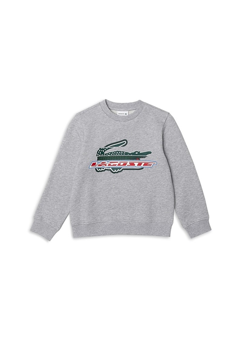 Lacoste Unisex Organic Cotton Fleece Sweatshirt - Little Kid