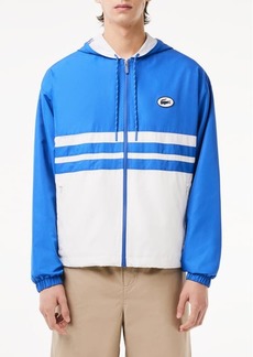 Lacoste Water Repellent Colorblock Hooded Jacket