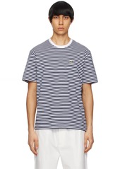 Lacoste White & Navy Heavy T-Shirt