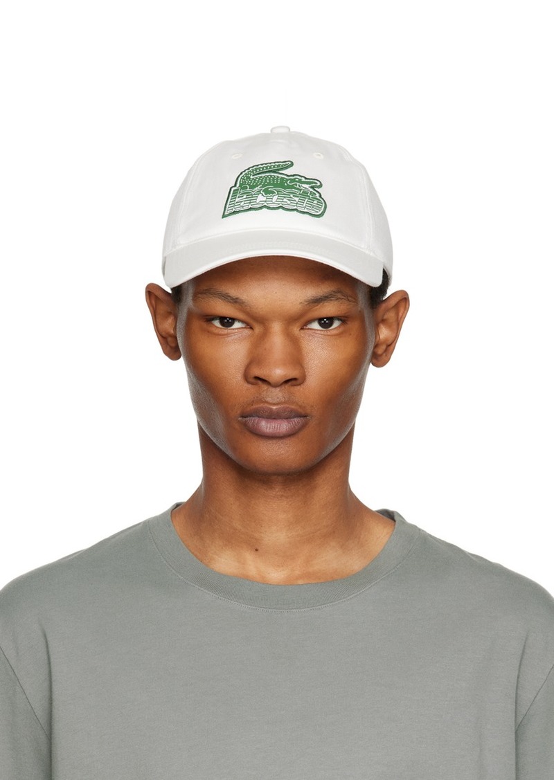 Lacoste White Crocodile Patch Cap