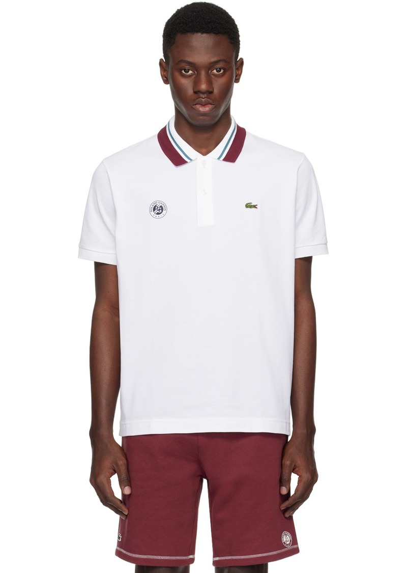 Lacoste White Roland Garros Edition Polo