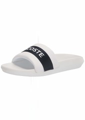 Lacoste Women's Croco Slide Sandals WHT/NVY