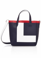 Lacoste Women's L Animation Anna Crossbody Tote Bag White/Coral RED