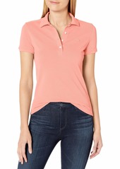 Lacoste Women's Legacy Short Sleeve Slim Fit Stretch Pique Polo Shirt ELF Pink
