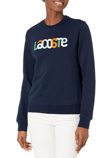 Lacoste Women's Long Sleeve Colorful Logo Crewneck Sweatshirt