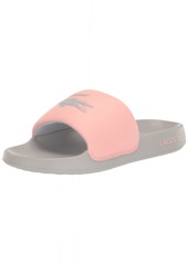 Lacoste Women's Serve Slide 1.0 Sandal LT Gry/PNK