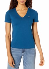 Lacoste Womens Short Sleeve Classic Supple Jersey V-Neck T-Shirt T-Shirt