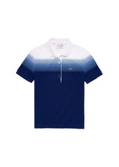 Lacoste Women's Short Sleeve Ombre Polo Shirt Methylene/TURQUIN BLUEWHITE