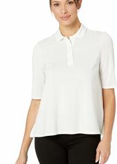 Lacoste Women's Short Sleeve Pique Polo with Pleat On The Back