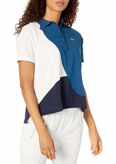 Lacoste Womens Short Sleeve Regular Fit Color Block Polo Polo Shirt