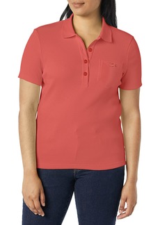 Lacoste Women's Short Sleeve Ribbed Slim Fit Polo Shirt