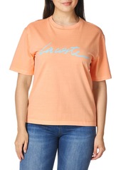 Lacoste Women's Short Sleeve Script Crewneck T-Shirt