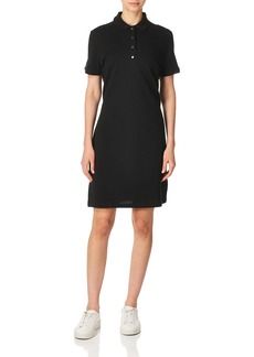 Lacoste Women's Short Sleeve Slim Fit Stretch Pique Polo Dress black