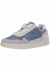 Lacoste Women's T-Clip Sneaker White/Blue  Medium US