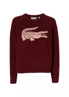 Lacoste x Bandier Croc Cashmere-Wool Sweater