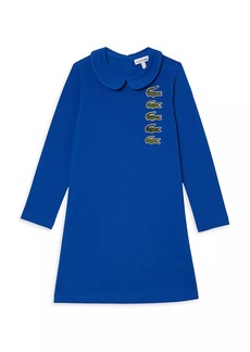 Lacoste Little Girl's & Girl's Croc Collared Long-Sleeve Polo Dress