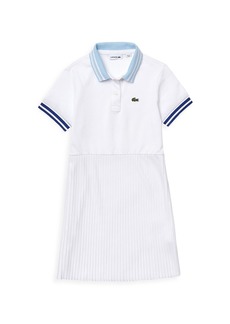 Lacoste Little Girl's & Girl's Heritage Pleated Cotton Piqué Polo Dress