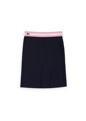 Lacoste Little Girl's & Girl's Heritage Pleated Jersey Skirt