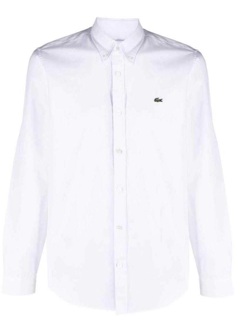 Lacoste logo-patch cotton shirt