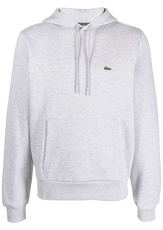 Lacoste logo-patch fleece hoodie