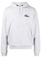 Lacoste logo-patch long-sleeve hoodie