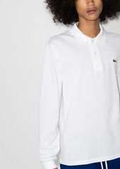 Lacoste logo-patch long-sleeve polo shirt