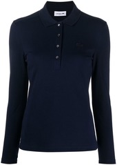 Lacoste logo-patch long-sleeve polo shirt