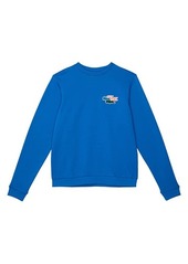 Lacoste Long Sleeve Graphic Pop Over with Multi Croc (Toddler/Little Kids/Big Kids)
